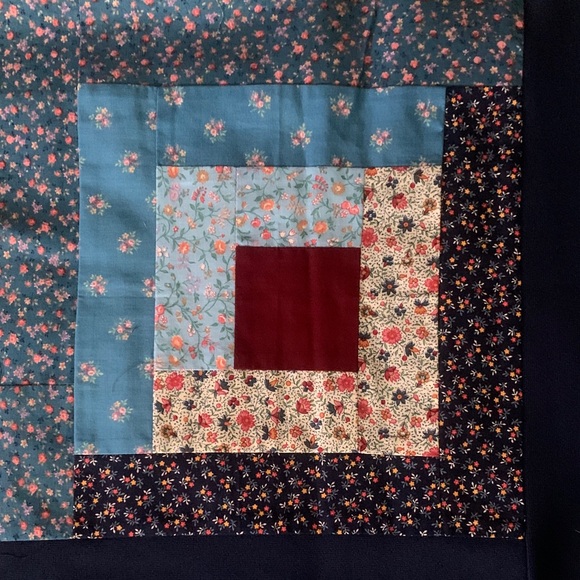 Floral Patchwork Quilt Square - Picture 1 of 3